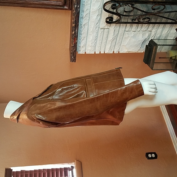 1990s VTG genuine leather jacket - Picture 5 of 6